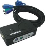 Viewcom 28202 KVM-schakelaar met zwarte kabel