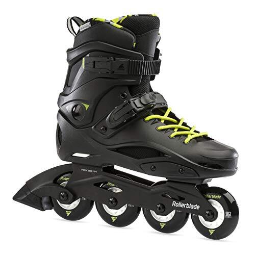 Rollerblade Unisex - volwassenen RB Cruiser inline skates, zwart/neon geel, 270