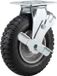 Merkloos Relaxdays Zwenkwiel met rem, 2,50-4, 120 kg, luchtband, zwart/zilver
