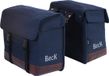 BECK Natural Dubbele Fietstas - Blauw - 40L - Canvas - Achter - Afneembaar