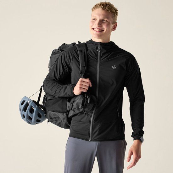 Dare2B Heren Endurance Windbestendige Waterafstotende Stretch Midlayer met Capuchon