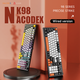 AJAZZ NK98 Hot-swappable mechanisch toetsenbord, metalen volumeknop, verlichte toetsen, bedraad toetsenbord