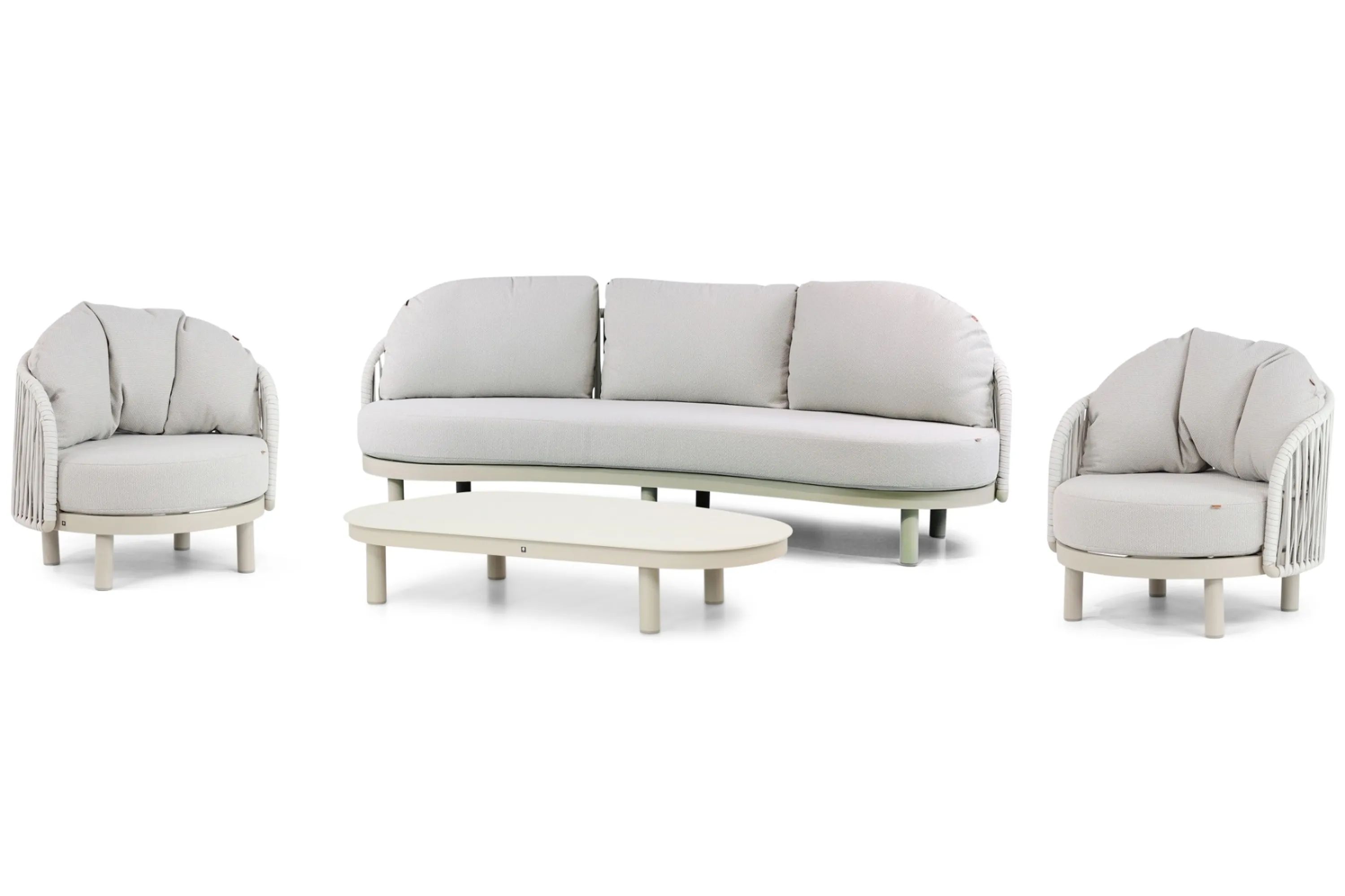 Santika Furniture Santika Nanda stoel-bank loungeset 4-delig