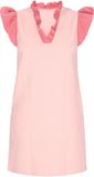 Faina Jurk 'Fashion Look' Licht Roze A-lijn Korte Mouw V-hals Polyester