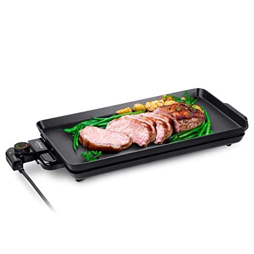 UFESA Aspen Elektrische Grillplaat, Teppanyaki plaat, 2500W, Gegoten Aluminium, Anti aanbaklaag, PFOA vrij, Bakoppervlak 49 x 27 cm