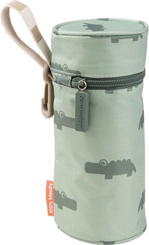 Done by Deer Croco Green Insulated Bottle Holder