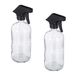 Relaxdays spuitfles glas, 2 x 500 ml, navulbaar, mist en straal, haarverzorging, schoonmaken, leeg, doorzichtig