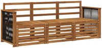 vidaXL - Bank loungeset - 4 zitplekken - Massief Acacia Hout - Naturel