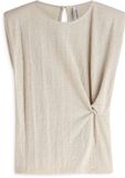 Summum - Jersey top linnenlook - Beige - XL