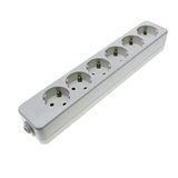 Cablematic – basis van zes Schuko 16 A 250 V 3680 W TT 158 x 98 x 42 mm