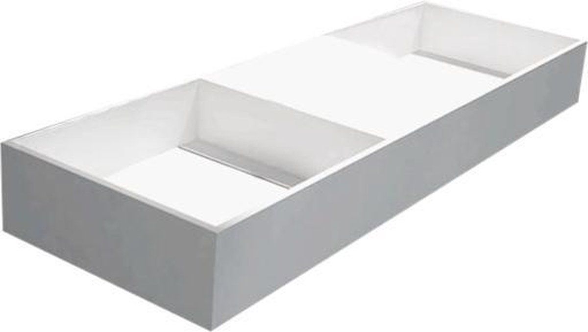 Best Design Dubbel 120 wastafel Just Solid 120x40x15cm - Wit Mat