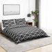 Housse de couette grise, 135 x 200 cm, 100% coton