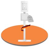 PureMounts® Tabletstandaard met afsluitbare behuizing voor iPad 5/6/7/8/9/IPad Air 9,7 inch/10,5 inch/10,9 inch/IPad Air 9,7 inch/10,5 inch/11 inch en Samsung Tab A 10,1 (2019) / tabblad A7/S6 Lite