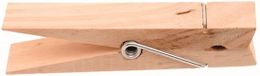 Glorex Hobby XXL Pince à linge - 5x pièces - 15 x 3,5 cm - Bois - Brun