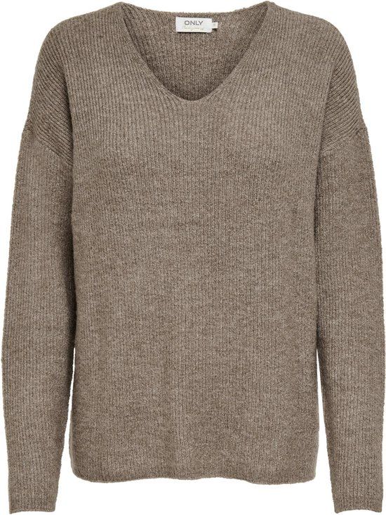 ONLY ONLCAMILLA V-NECK L/S PULLOVER KNT NOOS Dames Trui - Caribou - Maat S