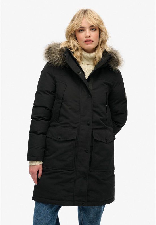 Superdry EVEREST FAUX FUR PARKA JACKET Dames Jas - Maat L