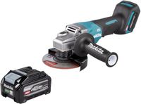 Makita GA 016 GU1 accu-haakse slijper 40 V max. 125 mm borstelloos + 1x accu 4,0 Ah - zonder oplader
