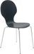CLP Diego Chaise de salle d'attente - Empilable - Bois/noir