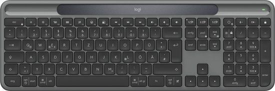 Logitech Signature Slim Solar + K980 Toetsenbord Universeel RF-draadloos + Bluetooth QWERTZ Duits Grafiet