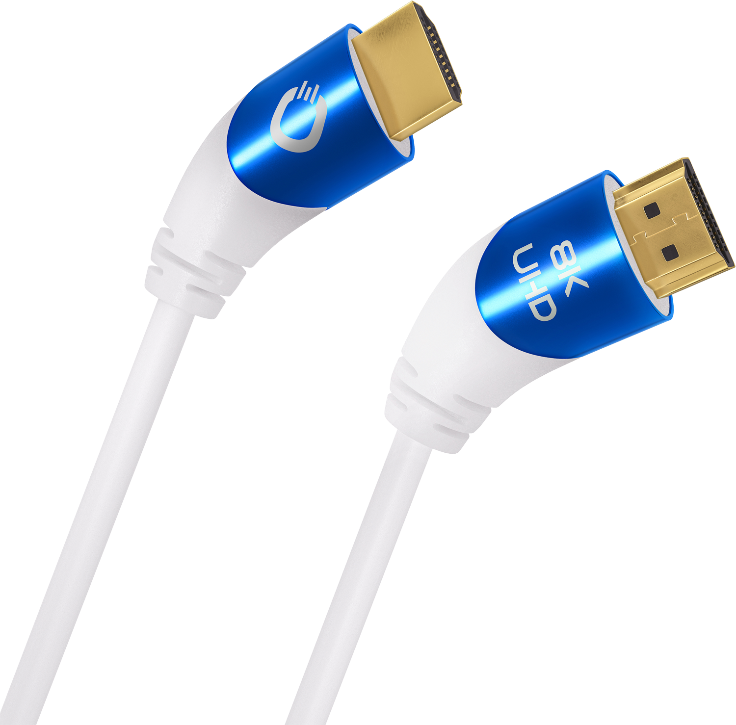 Oehlbach D1C42535 HDMI Kabel - 1m - 8K - 3D - Wit/Blauw