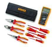 TRMS Fluke TRMS 179 digitale multimeter + draagbare gereedschapsstarter kit (5 geïsoleerde schroevendraaiers en 3 geïsoleerde tangen)