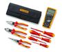 TRMS Fluke TRMS 179 digitale multimeter + draagbare gereedschapsstarter kit (5 geïsoleerde schroevendraaiers en 3 geïsoleerde tangen)
