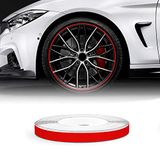 4R Quattroerre.it 10302 Wheel Trim Reflecterende plakstrips voor autovelgen, rood, 5 mm x 6 m