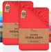 NatureMark Jersey Hoeslaken Set van 2 - Rood - 70x140cm - 100% Katoen