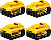 DeWALT Set van 4 DCB184P4 batterijen (18V - 5,0 Ah)