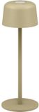 Goobay LED-tafellamp | warm wit | dimbaar | oplaadbaar (USB-C) | beige | IP44