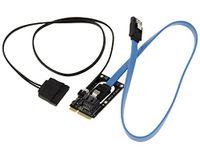 KALEA-INFORMATIQUE SATA naar mSATA adapter met voeding voor harde schijf, om een mSATA SSD te vervangen door een klassieke HDD