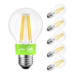 LVWIT 6 stuks E27 led-gloeilampen met schroefdraad, 7,2 W A60 GLS LED, 1521 lm, komt overeen met 100 W gloeilamp, A60 vintage, helder glas, warmwit, 2700 K