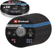 Einhell 711525 Doorslijpschijfset 115 mm 10 stuk(s) Metaal, RVS, Staal, Blik