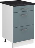 Vicco Keukenonderkast R-Line, Blauw-grijs/Wit, 50 cm antraciet werkblad