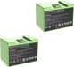Batterie pour aspirateur robot - Batterie de remplacement - Lithium-ion - ≥3500 mAh - 2 pièces - Compatible avec i7/i3/i4/e5/e6 - Gris