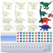 Dinosaurus schilderset - Feestzakjes vuller - 16 stuks - Acrylverf op waterbasis - Pour enfants à partir de 3 ans