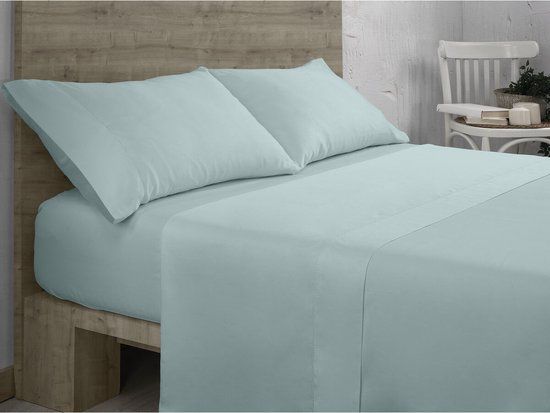 Alexandra House Living QUTUN Onderlaken - 150x200 cm - Licht Blauw - Biologisch Katoen