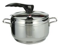 Tognana Porcellane Grancucina V5458J2INOX niet-elektrische snelkookpan 5 l Zwart, Roestvrijstaal