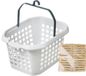 Merkloos / Sans marque Jja Showroom And Head Office Wasknijpers ophang mandje/bakje - wit - met 48x bamboe knijpers