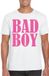 Bellatio Decorations Foute party t-shirt voor heren - Bad Boy - wit - glitter - carnaval/themafeest M