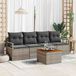 Maison Exclusive Set de 5 bancs de jardin avec espace de rangement, gris, en polyrotin