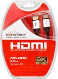 CONOTECH câble HDMI 2.1 NS-002, 2 mètre, 8K, emballage blister
