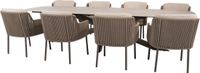 4 Seasons Outdoor Prado Bernini dining tuinset 300x110xH75 cm 9 delig keramiek bruin/terre