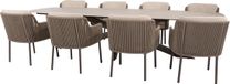 4 Seasons Outdoor Prado Bernini dining tuinset 300x110xH75 cm 9 delig keramiek bruin/terre