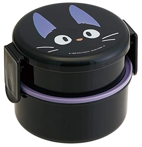 Skater Ronde Bento Lunchbox Studio Ghibli Kiki's Leveringsservice Jiji Zwart Kattengezicht 500ml ONWR1 - 4973307451591