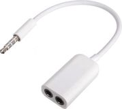 CHPN - Répartiteur jack - 3,5 mm 1 vers 2 Casque - Blanc