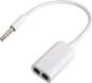 CHPN - Répartiteur jack - 3,5 mm 1 vers 2 Casque - Blanc