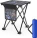 Markenlos Bol campingstoel kruk draagbare outdoor luie kruk compacte opvouwbare strandstoel backpacken wandelen kamp strand vissen reizen tuin barbecue 4-poots kruk stoelen camouflage blauw