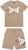 Tapout T-shirt en shortset Dunlab XXXL bruin/wit