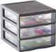 Goodivery ® A6 Tour de rangement 3 tiroirs gris argent